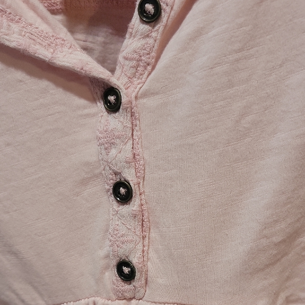 Knox Rose Blush Pink Lace Accent Blouse - Picture 3 of 7
